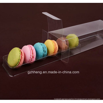 Boîte d&#39;emballage en plastique transparent Macaron (paquet de gâteau)